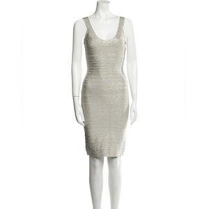 Herve Leger silver Dress